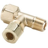 Tube to Pipe - Adapter Tee - Brass Compression Fittings, High Pressure